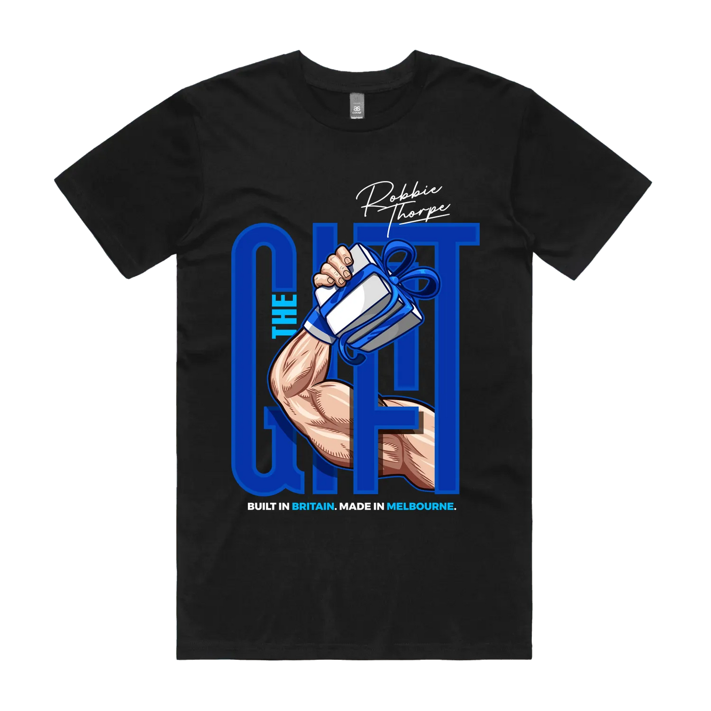 Black front flat lay