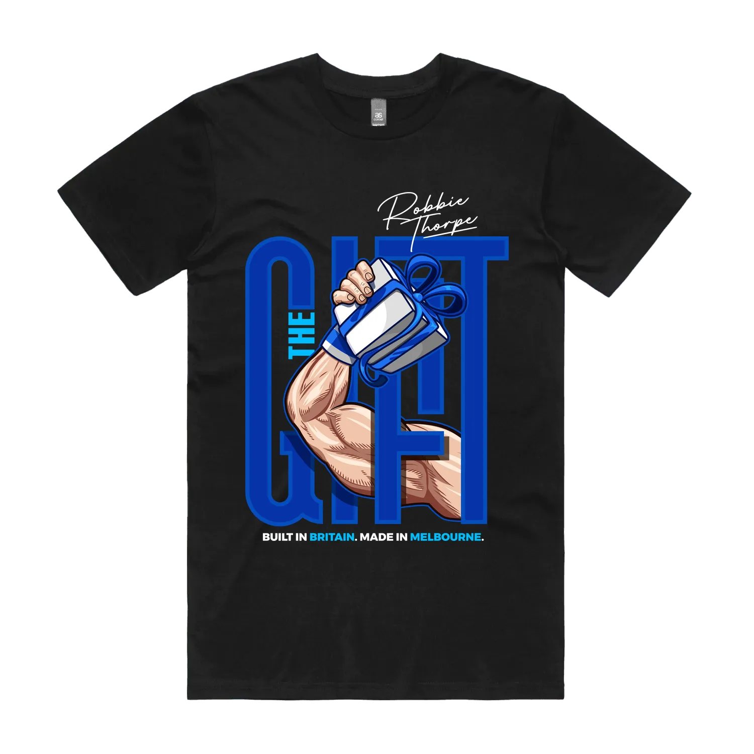 Black front flat lay
